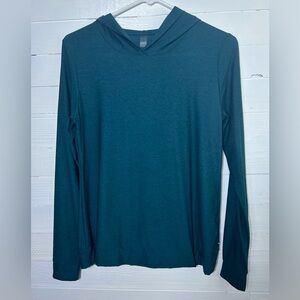Beyond Yoga Green lightweight pullover hoodie, women’s size small. EUC